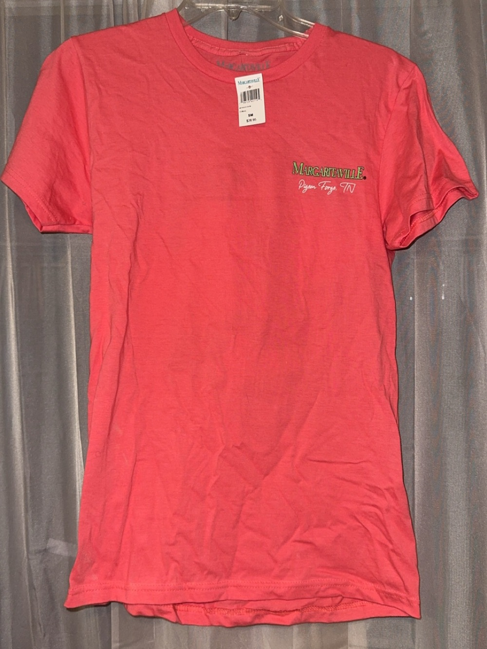 Margaritaville Women's Coral Pink Short Sleeve Logo Tee